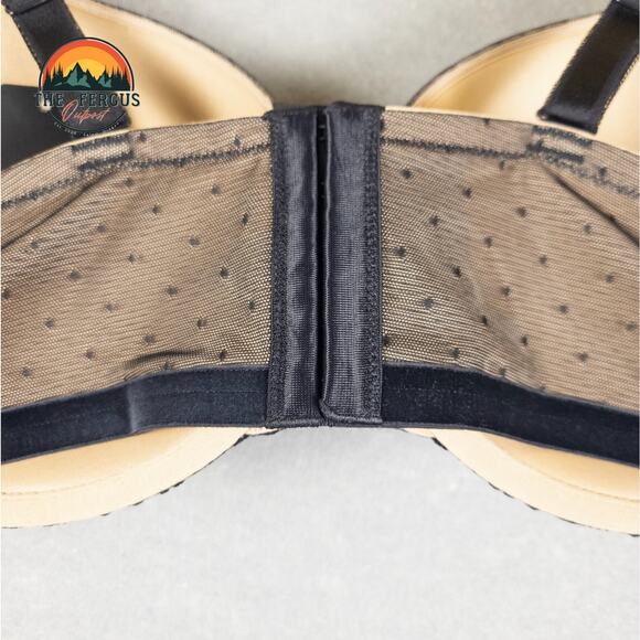 NWT Torrid Push-Up Bra Black XO Plunge Cozy Lace Straight Back Women's Size 44DD - Picture 5 of 9